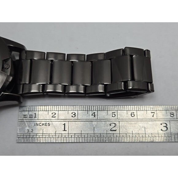 Relic By Fossil Rylan Diamond Black Steel Mens Quartz Watch ZR97014 New Battery - Picture 9 of 11